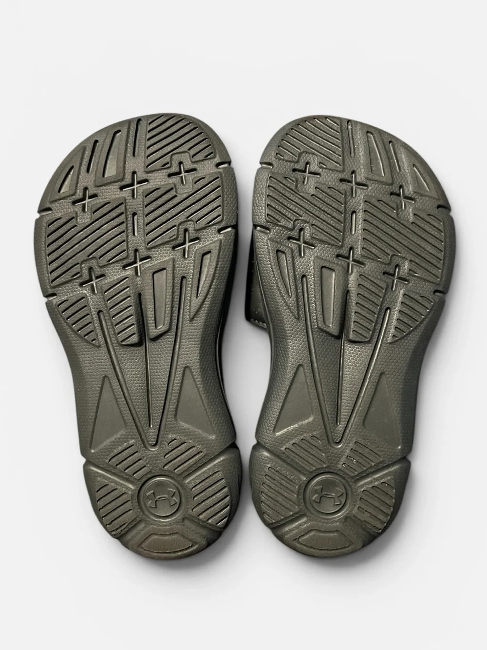 UNDER ARMOUR Kids' Black Velcro Slide Sandals 4D Foam Cushion 13K